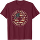 Makes America a Cowboy Again Western Country USA Flag T-Shirt - T-Shirt | Maroon