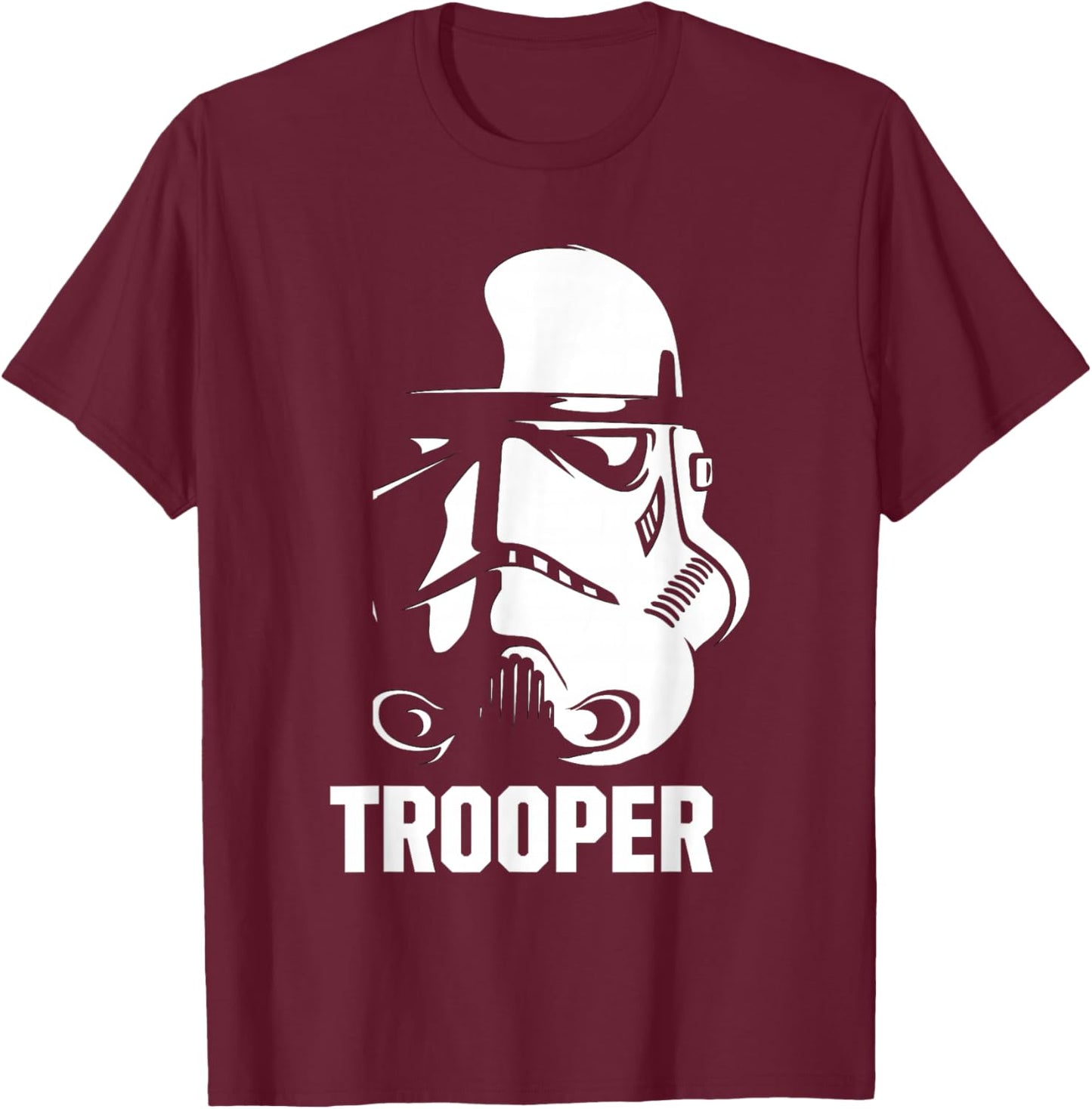 Star Wars Classic Vintage Stormtrooper Split Shadow Helmet T-Shirt - T-Shirt | Maroon