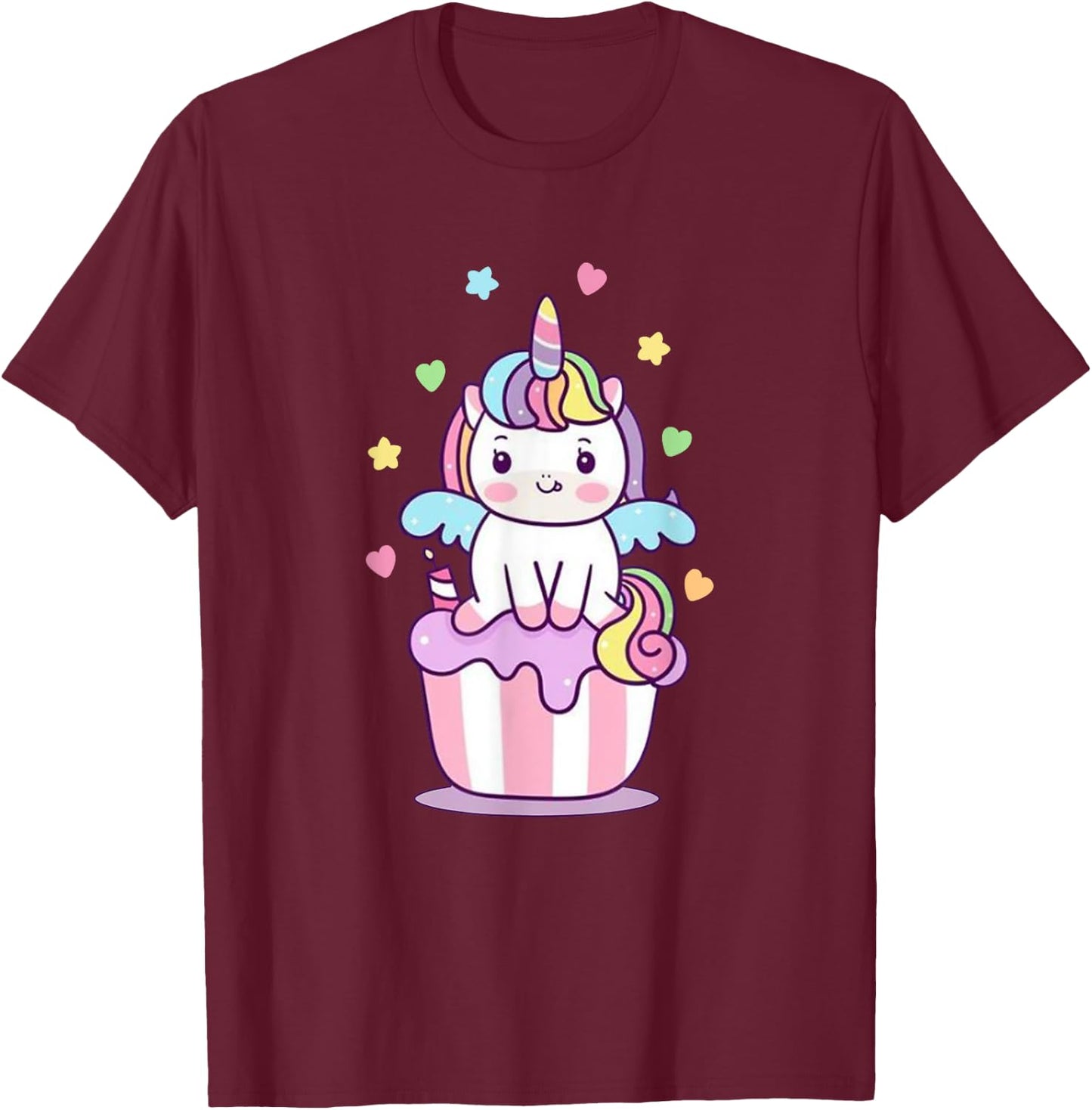 Funny Unicorn T Shirt Boys Girls Kids Rainbow Gifts T-Shirt - T-Shirt | Maroon