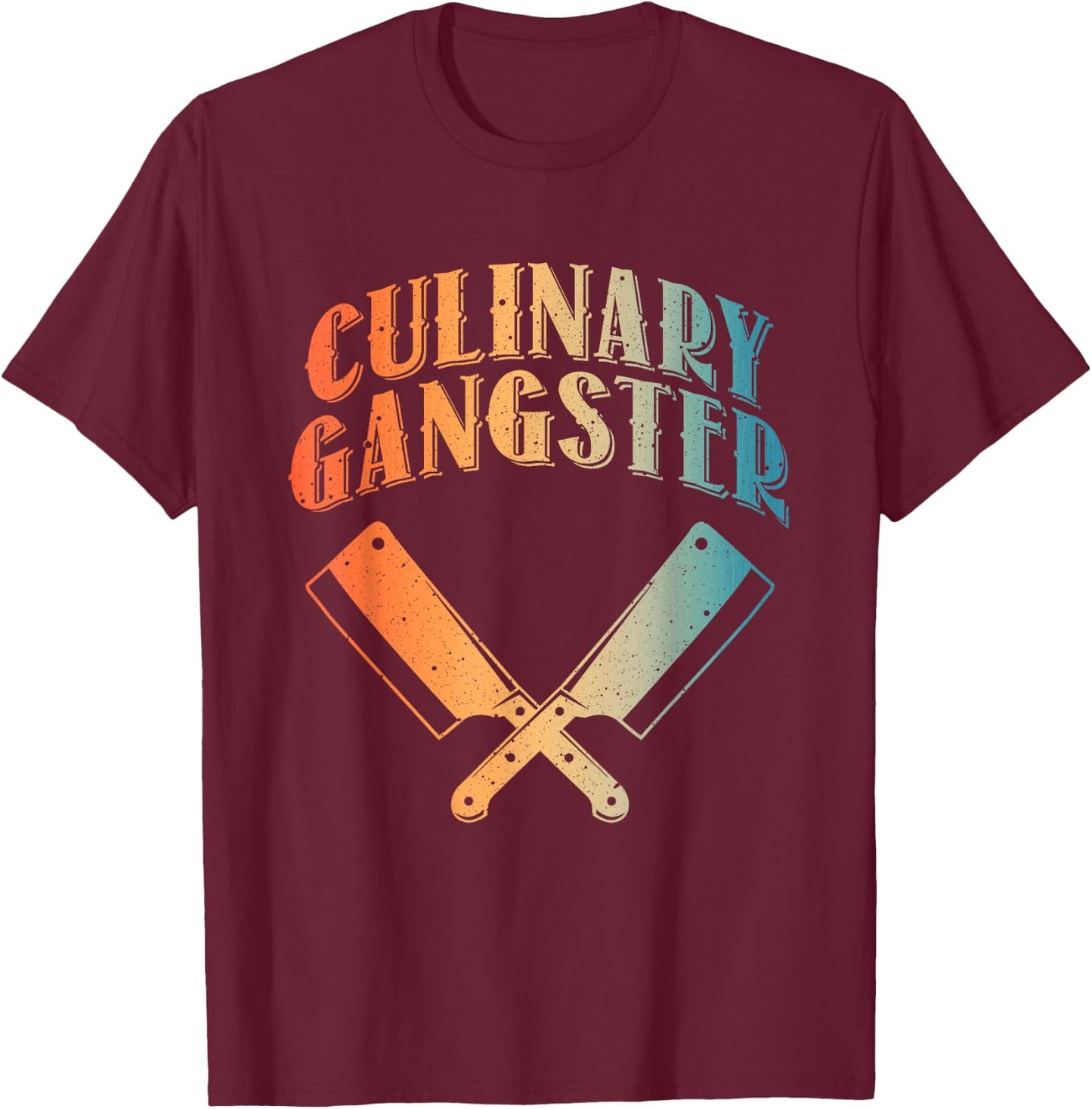 Funny Chef Art Kitchen Restaurant Cooking Lovers T-Shirt - T-Shirt | Maroon