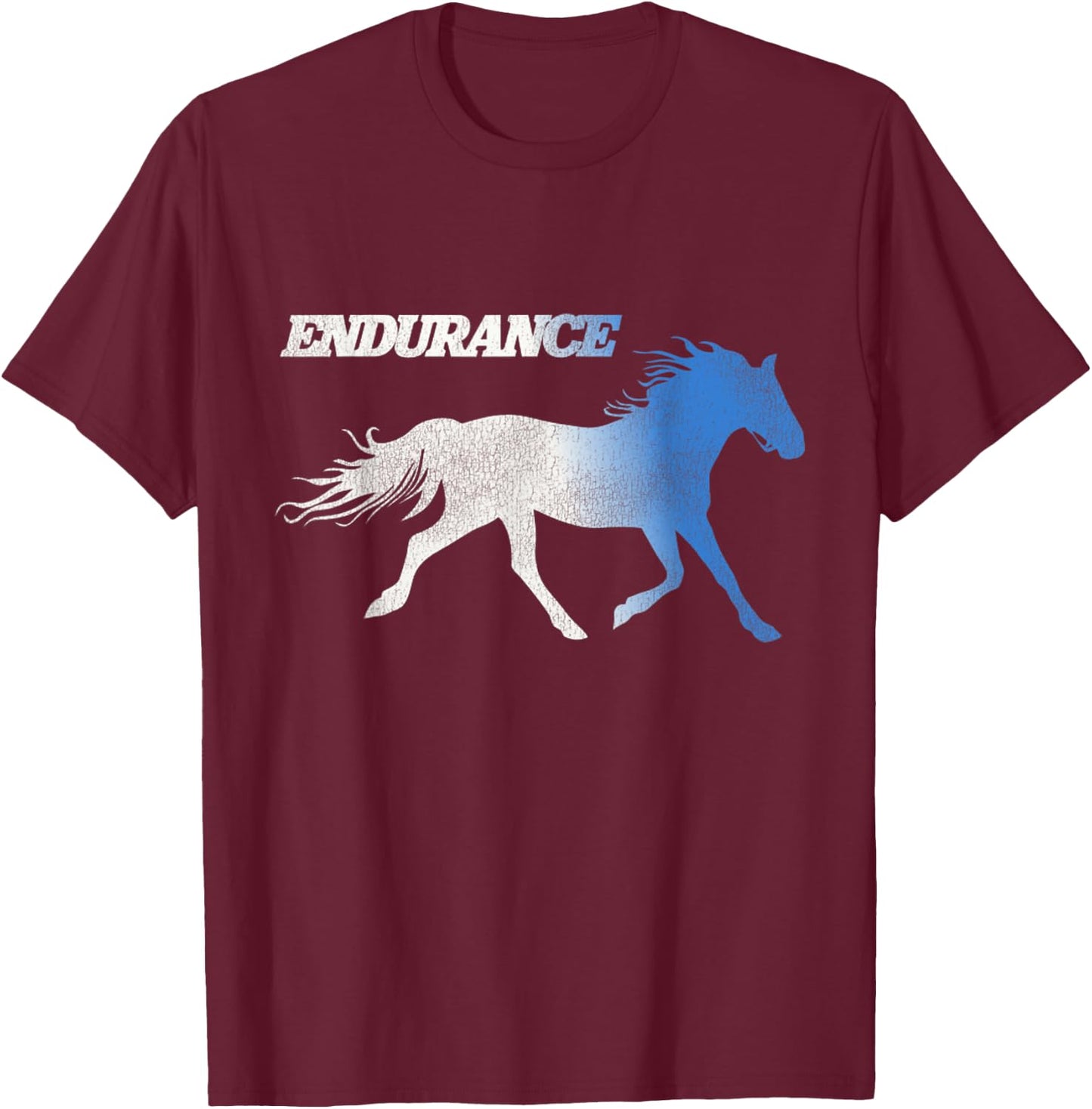 Vintage Napo Leo Dynamite Running Horses Endurance T-Shirt - T-Shirt | Maroon