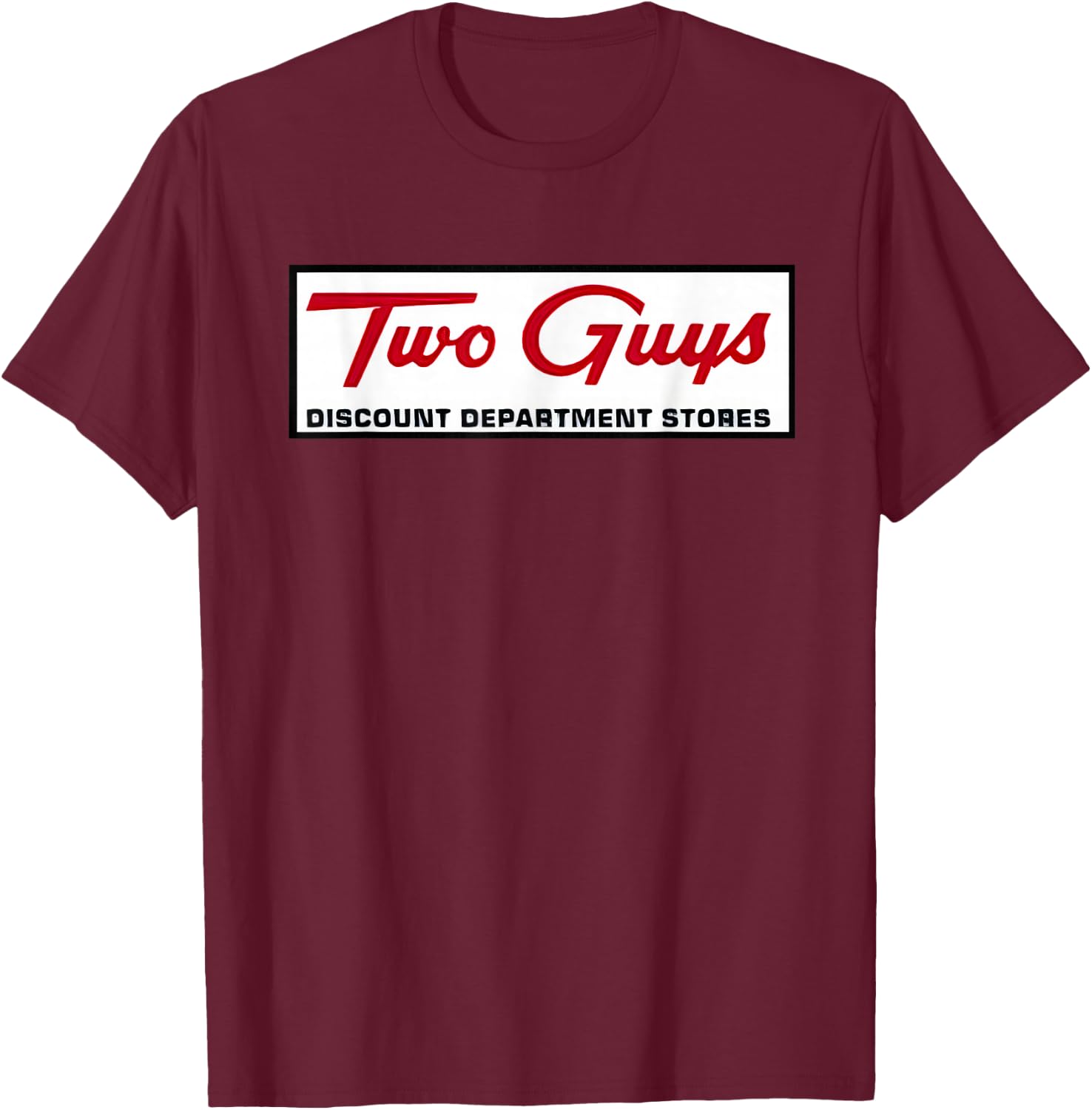 Two Guys Store Retro Vintage T-Shirt - T-Shirt | Maroon