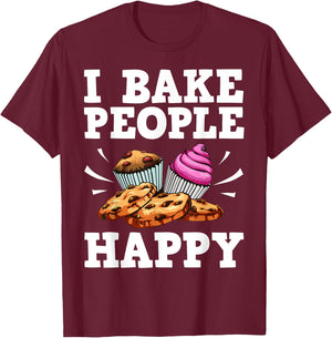 Funny Baking For Cookie Cake Bakers Pastry Chef Men Women T-Shirt - T-Shirt | Maroon