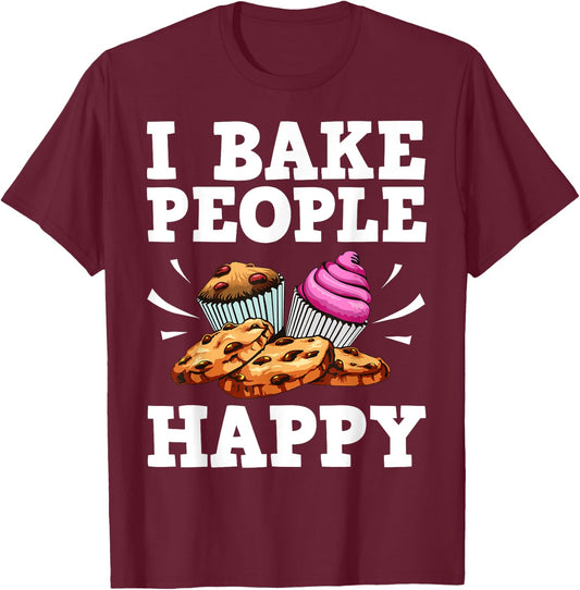Funny Baking For Cookie Cake Bakers Pastry Chef Men Women T-Shirt - T-Shirt | Maroon