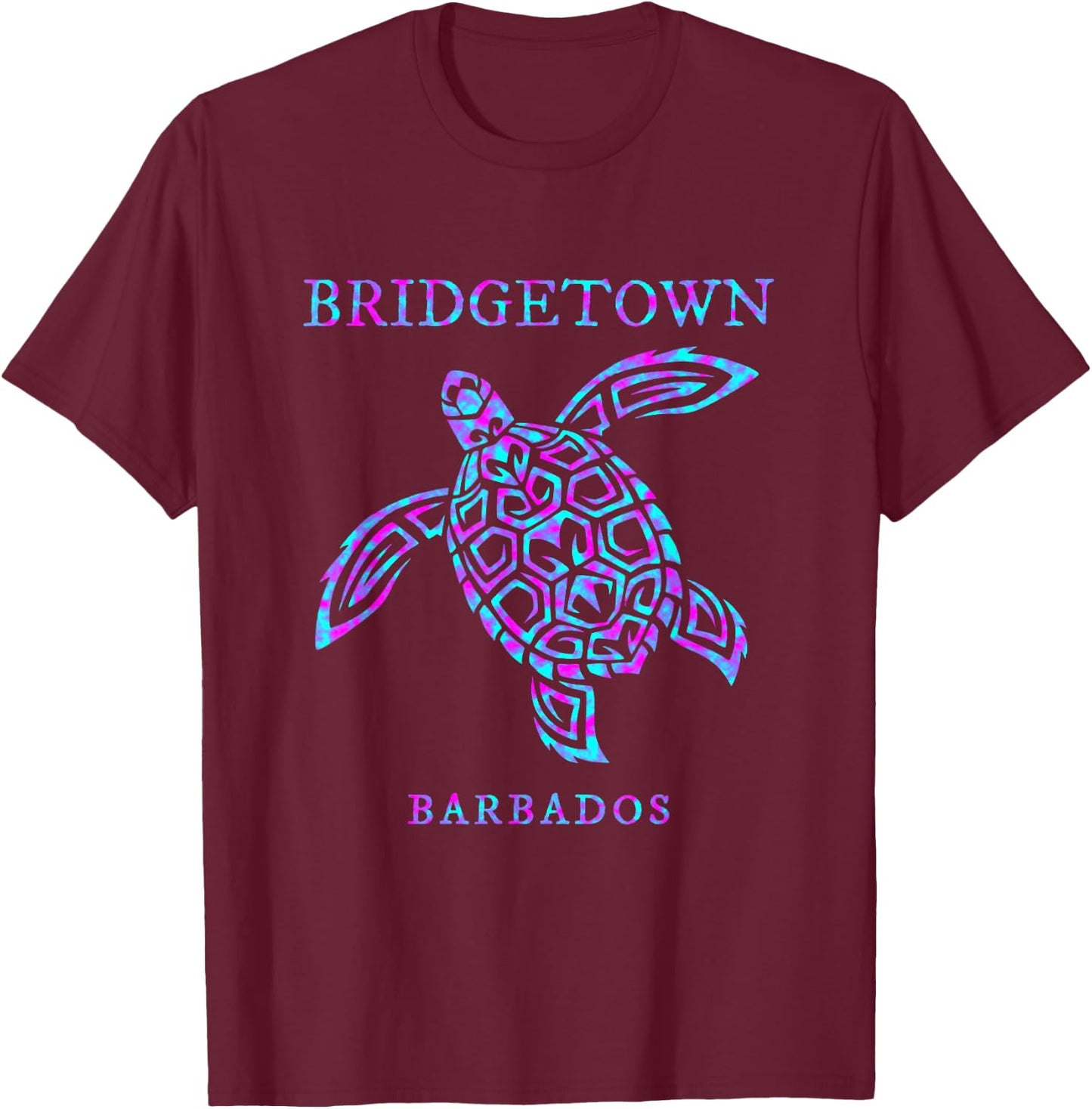 Bridgetown Barbados Sea Turtle Boys Girls Toddler Souvenir T-Shirt - T-Shirt | Maroon