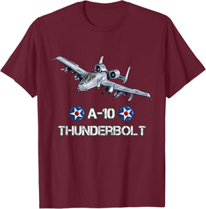 A-10 Warthog Military Aviation A-10 Thunderbolt T-Shirt - T-Shirt | Maroon