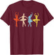 Ballet Dancer Dance Girl Ballerina Retro Vintage T-Shirt - T-Shirt | Maroon