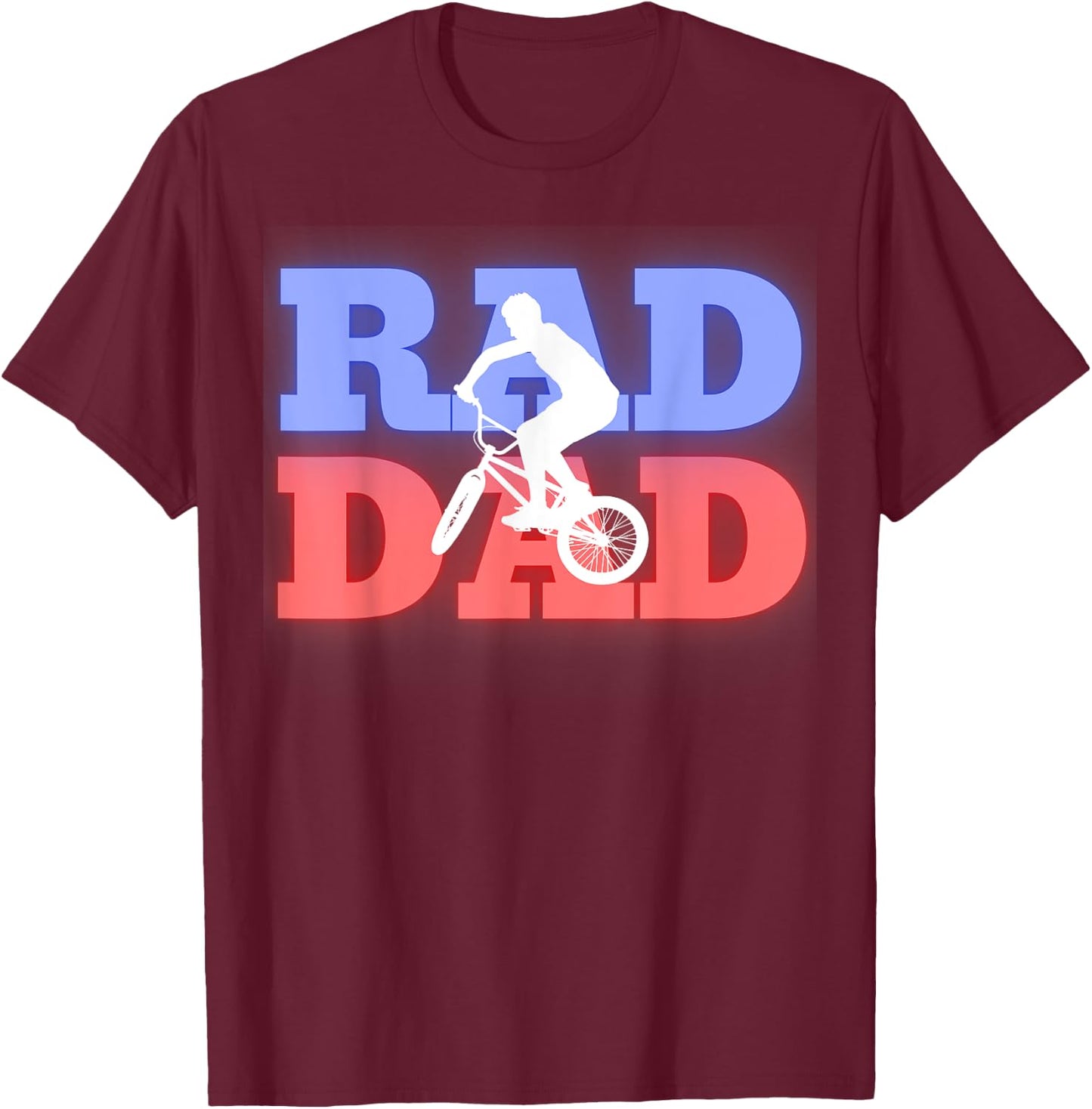 80's Style BMX Rad Dad T-Shirt - T-Shirt | Maroon
