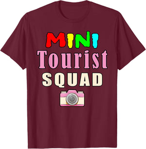 Mini Tourist Squad Camera Girl Souvenir Vacation Travel T-Shirt - T-Shirt | Maroon