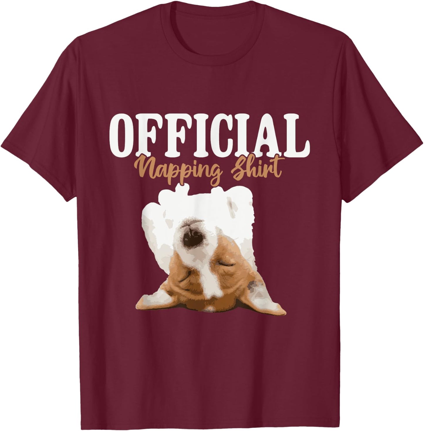 Official Napping Shirt - Jack Russell Terrier Dog Lover T-Shirt - T-Shirt | Maroon