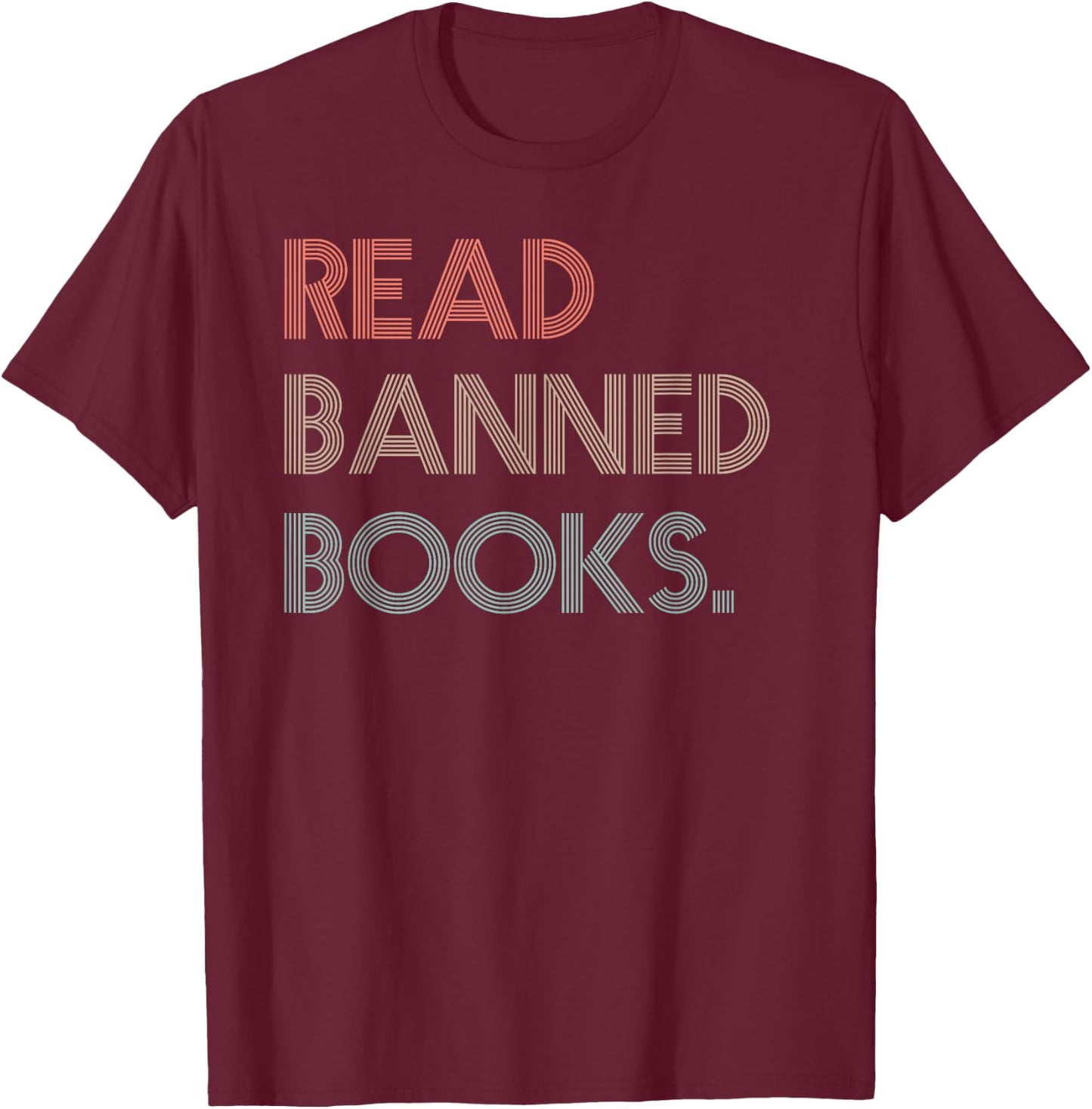 Read Banned Books Librarians Banned Books Week Retro Vintage Small T-Shirt - T-Shirt | Maroon