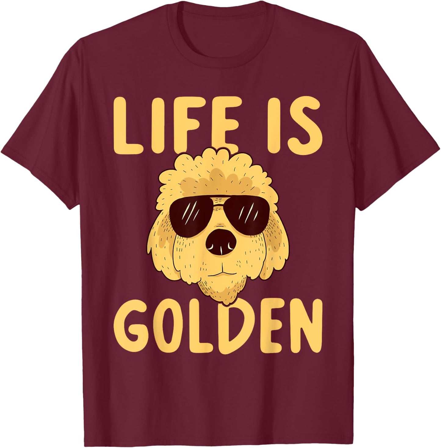 Golden Doodle T-Shirt - T-Shirt | Maroon