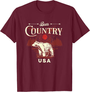 Alaska Bear Country USA Alaska T-Shirt - T-Shirt | Maroon