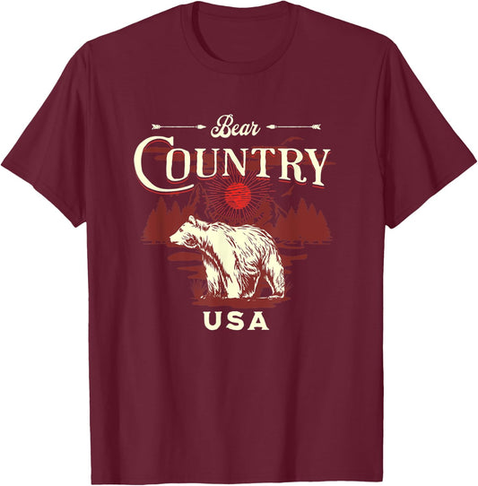 Alaska Bear Country USA Alaska T-Shirt - T-Shirt | Maroon