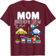 Mom Birthday Crew Trucks Train Birthday Party Toddler Bday T-Shirt - T-Shirt | Maroon