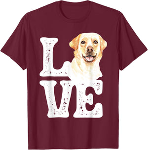 Love Labrador Dog Owner Pet Trainer Breeder Pup Lover Men Women Kids T-Shirt - T-Shirt | Maroon