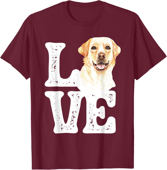 Love Labrador Dog Owner Pet Trainer Breeder Pup Lover Men Women Kids T-Shirt - T-Shirt | Maroon