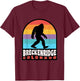 Breckenridge Colorado Bigfoot Sasquatch Retro Sunset T-Shirt - T-Shirt | Maroon