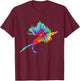 Fly Fishing Tie Dye Vintage Fly Tying Trout Fisherman T-Shirt - T-Shirt | Maroon