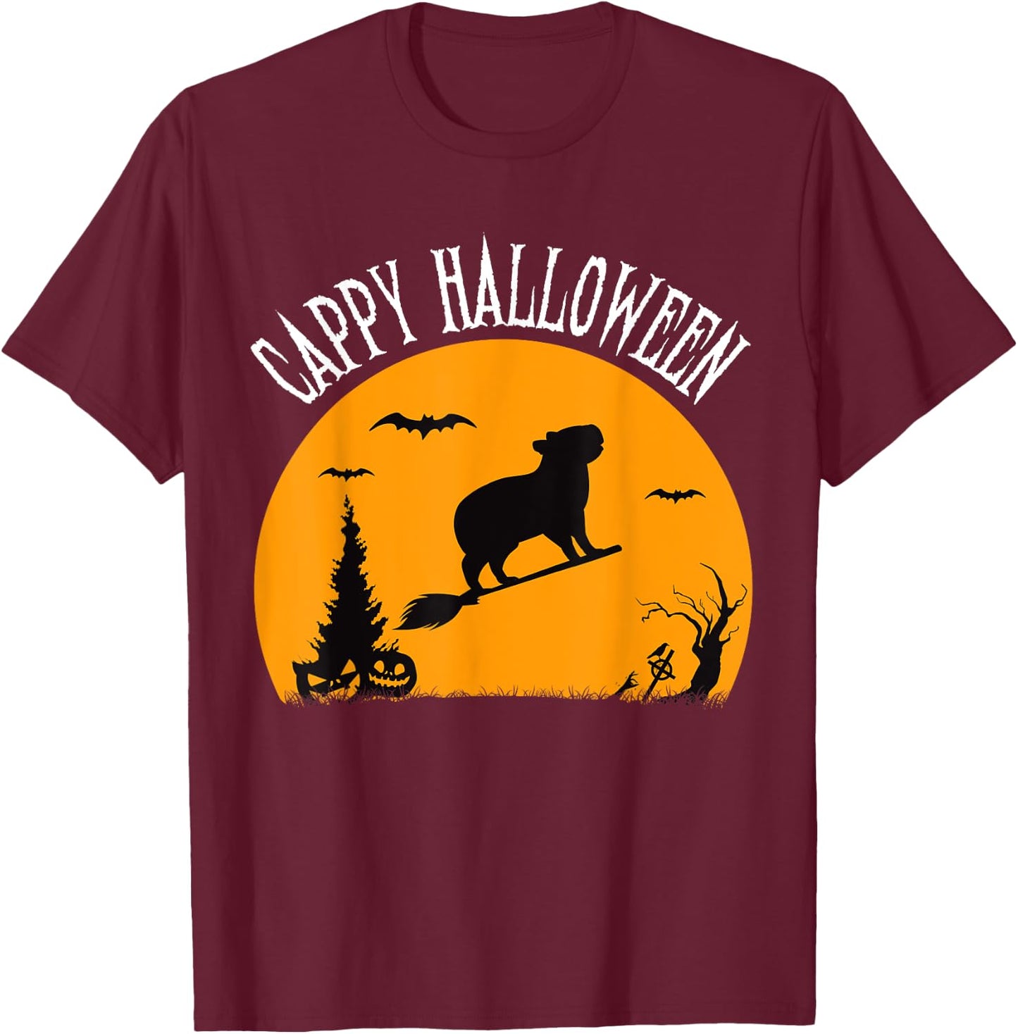 Cappy Halloween Funny Capybara Costume T-Shirt - T-Shirt | Maroon