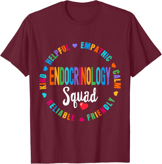 Endocrinology Squad Nurse ENDO Team Registered Nursing T-Shirt - T-Shirt | Maroon