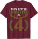 This Little Hunter is 4 Years Old 4th Birthday Deer Hunter T-Shirt - T-Shirt | Maroon