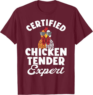 Chicken Tender Certified Chicken Expert T-Shirt - T-Shirt | Maroon