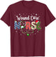 Wound Care Nurse Xmas Santa Hat Nurse Christmas Pattern T-Shirt - T-Shirt | Maroon