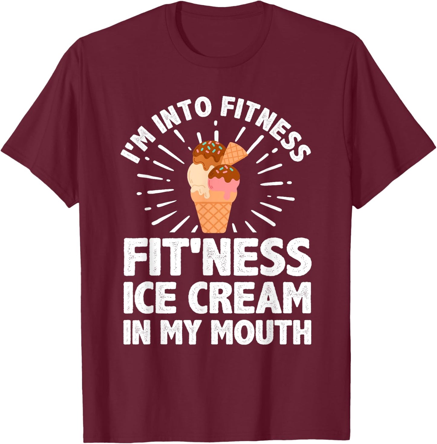 Cool Ice Cream Women Ice Cream Cone Lover Dessert T-Shirt - T-Shirt | Maroon