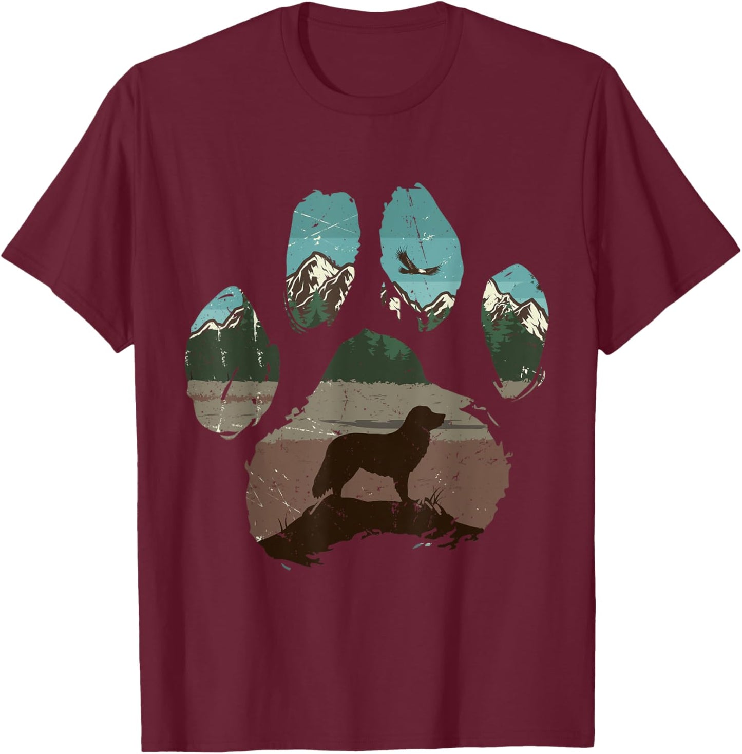 Nova Scotia Duck Tolling Retriever Toller Paw Mom Dad Dog Lo T-Shirt - T-Shirt | Maroon