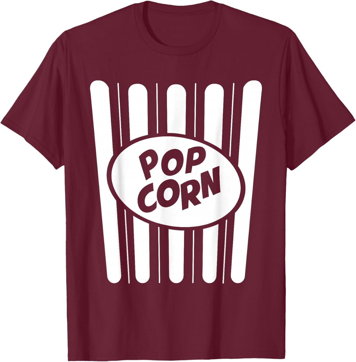 Halloween Costume Popcorn T-Shirt - T-Shirt | Maroon