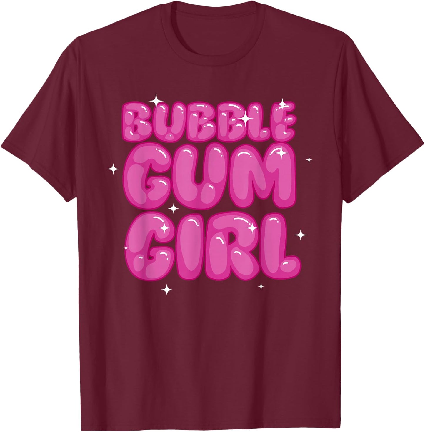 Cute Bubblegum for Girls Kids Bubble Gum Candy Lover T-Shirt - T-Shirt | Maroon