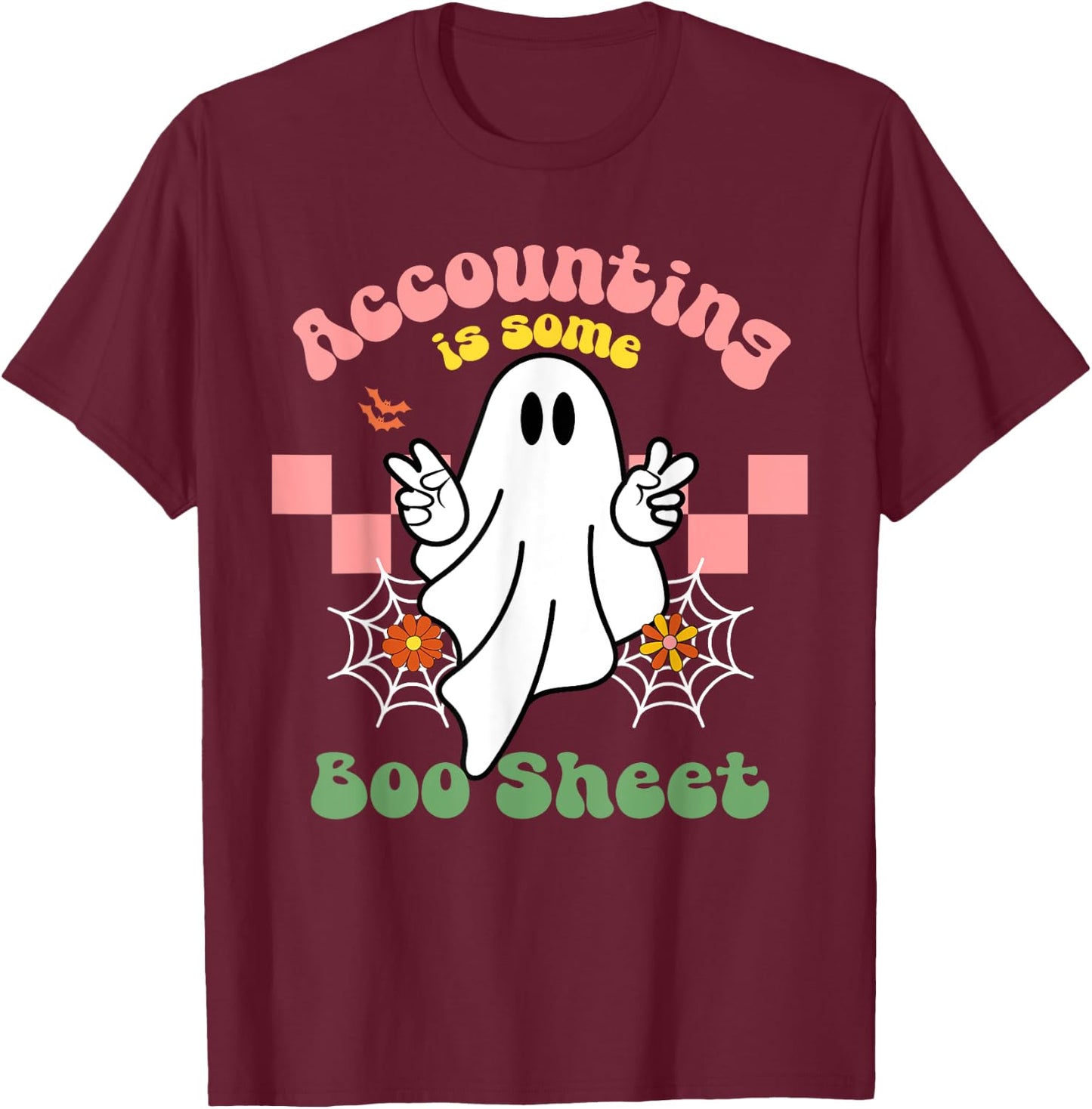 This Is Boo Sheet Accounting Halloween Costume Men Women T-Shirt - T-Shirt | Maroon