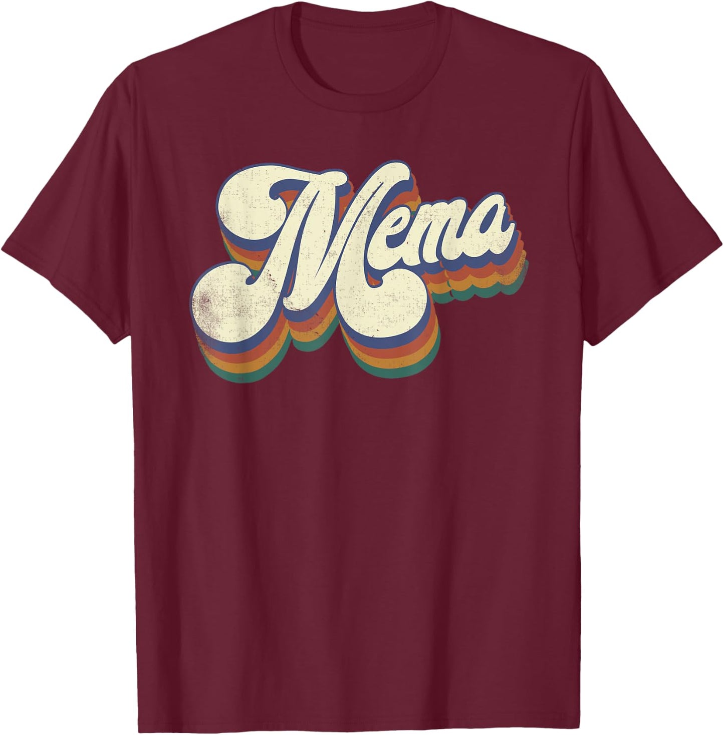 Mema Gifts For Grandma Retro Vintage Mother's Day Mema T-Shirt - T-Shirt | Maroon