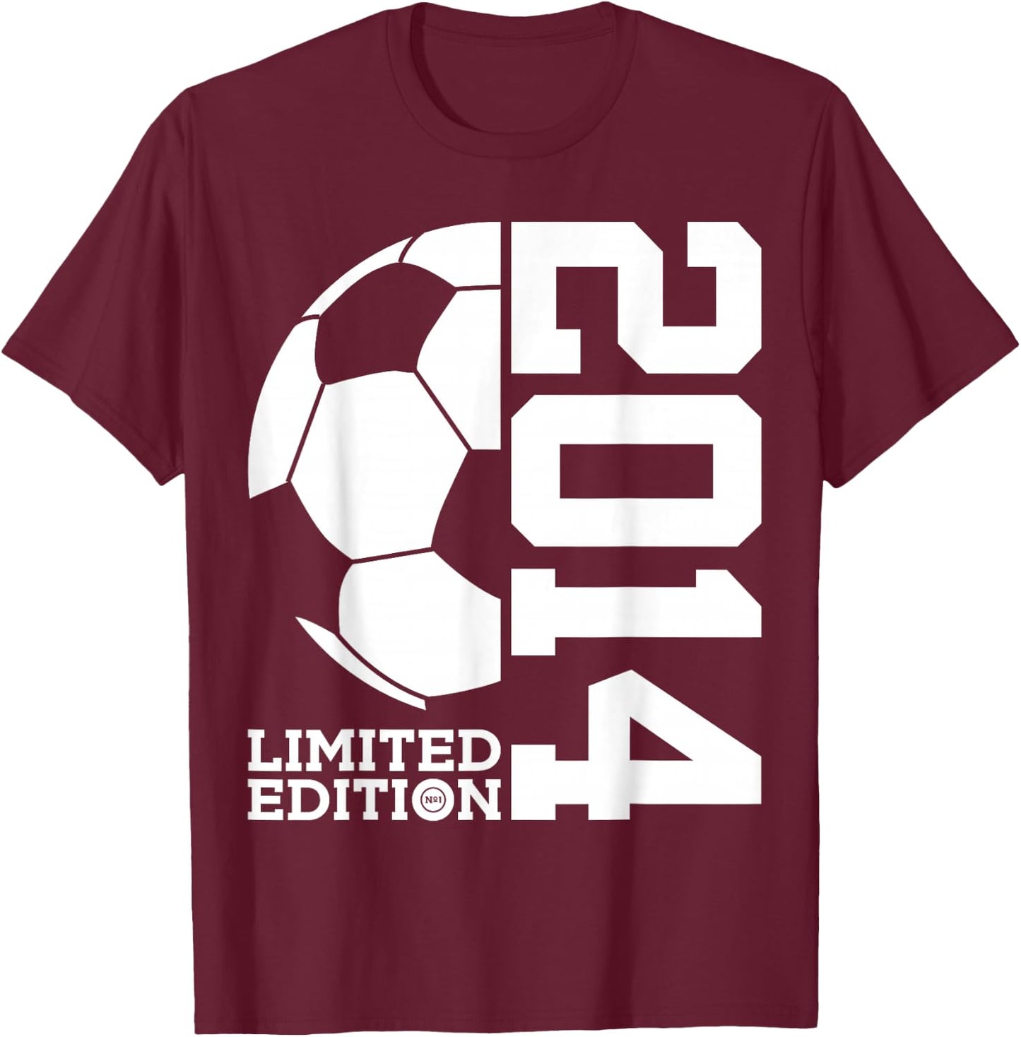 12th BIRTHDAY SOCCER LIMITED EDITION 2014 T-Shirt - T-Shirt | Maroon