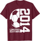 12th BIRTHDAY SOCCER LIMITED EDITION 2014 T-Shirt - T-Shirt | Maroon