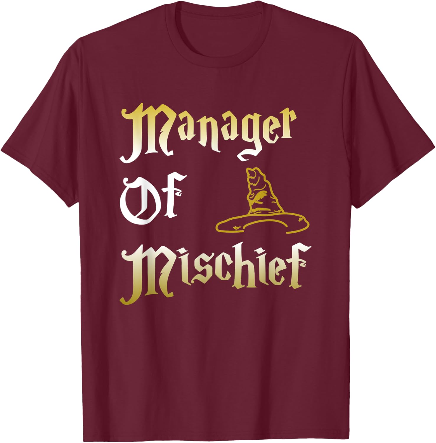Manager Of Mischief Magical MOM Mischief Manager Mothers Day T-Shirt - T-Shirt | Maroon