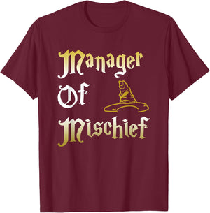 Manager Of Mischief Magical MOM Mischief Manager Mothers Day T-Shirt - T-Shirt | Maroon