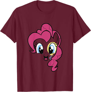 Kids My Little Pony: Friendship Is Magic Pinkie Pie Big Face T-Shirt - T-Shirt | Maroon