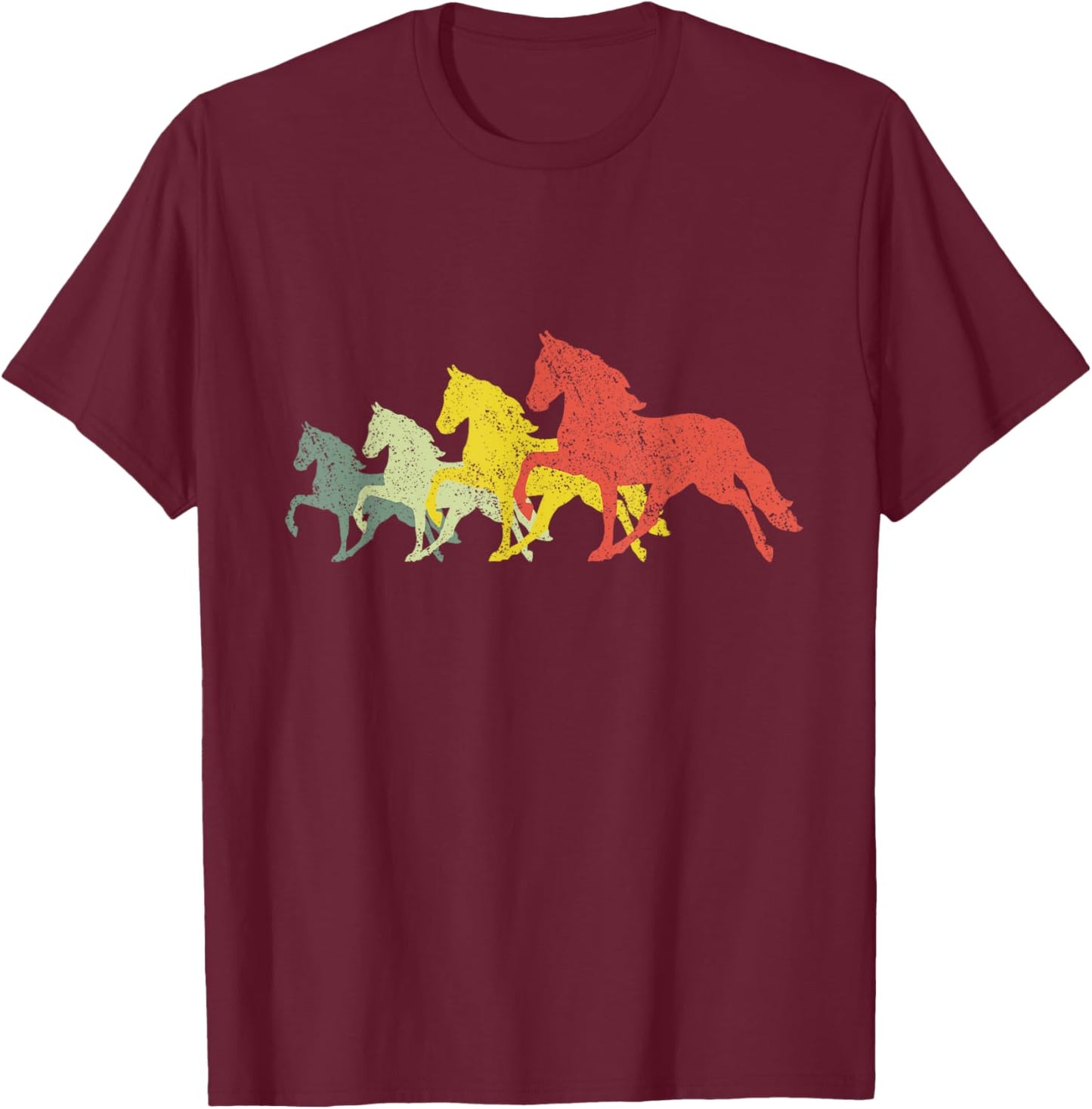Horse Mom & Dad Silhouette - Horse Vintage Tennessee Walker T-Shirt - T-Shirt | Maroon