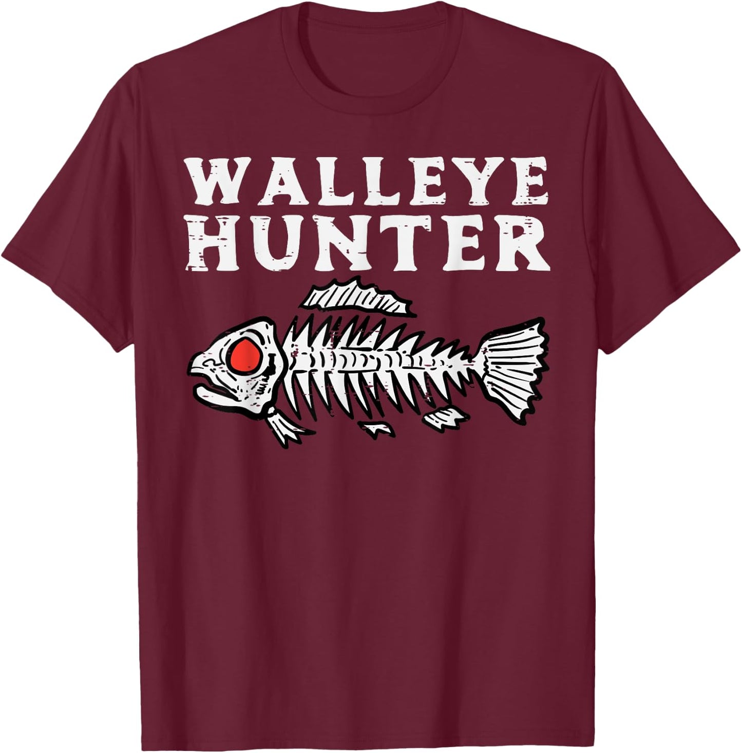 Walleye Hunter Fishing Fish Lover Fisherman Men Women Kids T-Shirt - T-Shirt | Maroon