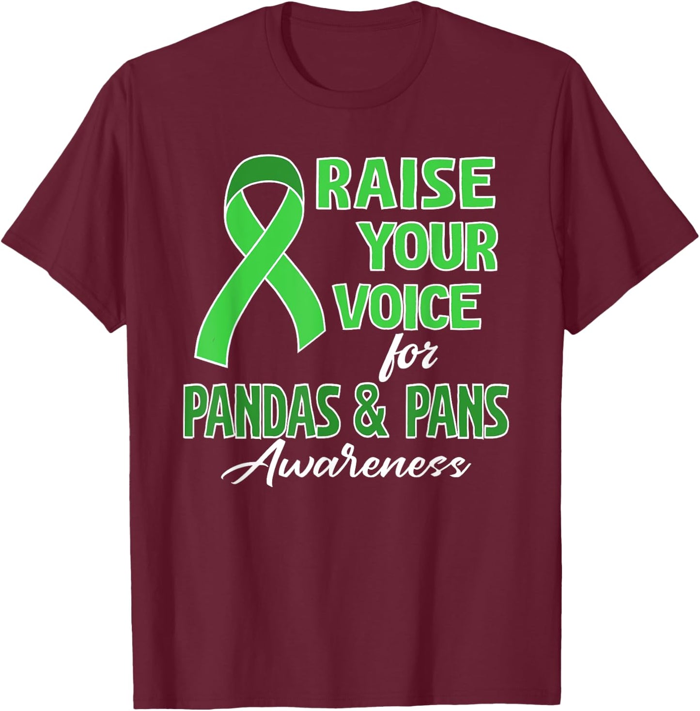 Pandas Pans Awareness T-Shirt - T-Shirt | Maroon
