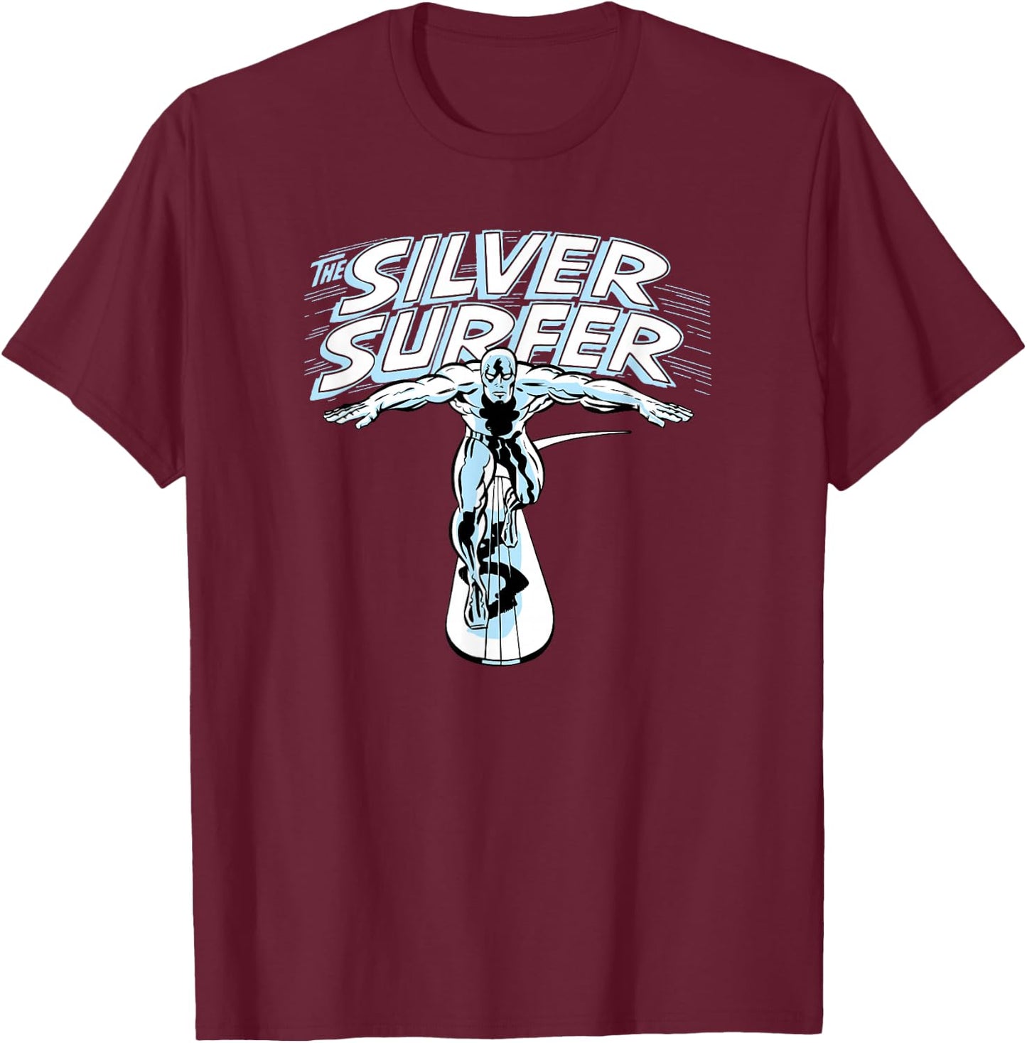 Marvel Fantastic Four Silver Surfer Vintage Portrait T-Shirt - T-Shirt | Maroon