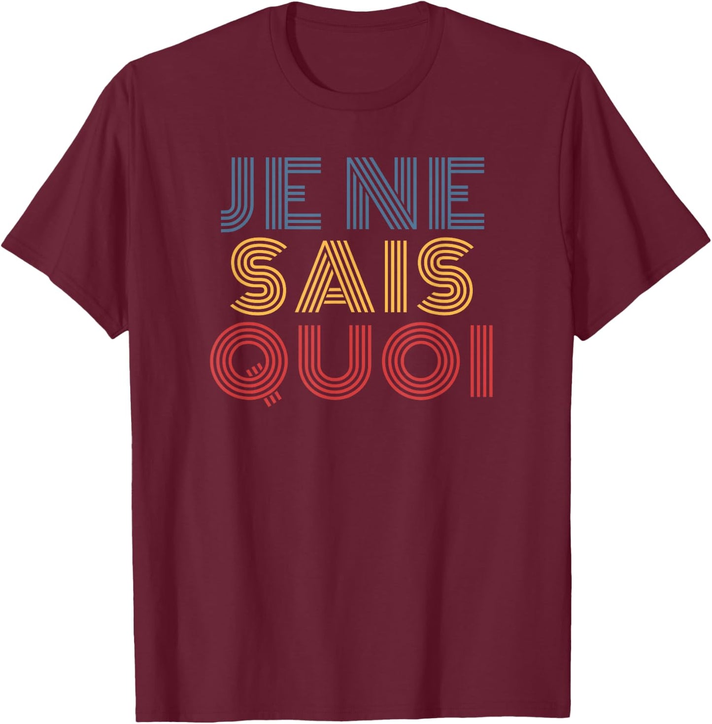Je Ne Sais Quoi retro 70s vintage T-Shirt - T-Shirt | Maroon