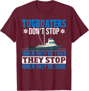 Tugboat Operator Towboat Captain Tugboat Captain Towboater T-Shirt - T-Shirt | Maroon