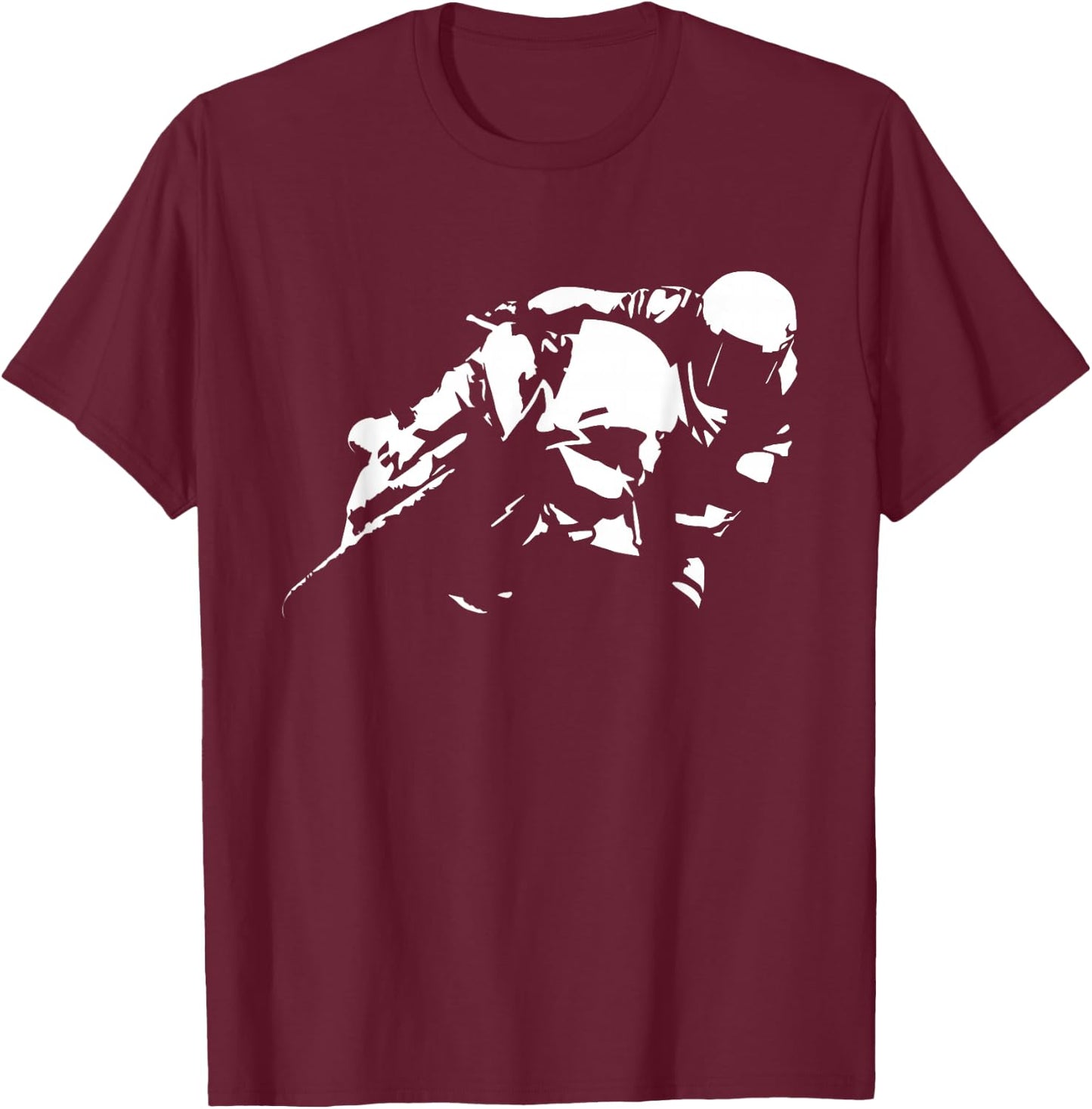 Supersport Sport Bike Motorcycle Racing Biker Illustration T-Shirt - T-Shirt | Maroon