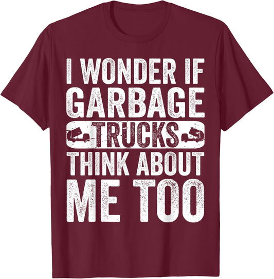 Recycling Garbage Truck Trash Collector Recycle Earth Day T-Shirt - T-Shirt | Maroon
