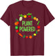 Plant Powered Retro Funny Gym Workout Vegetarian Vegan Lover T-Shirt - T-Shirt | Maroon