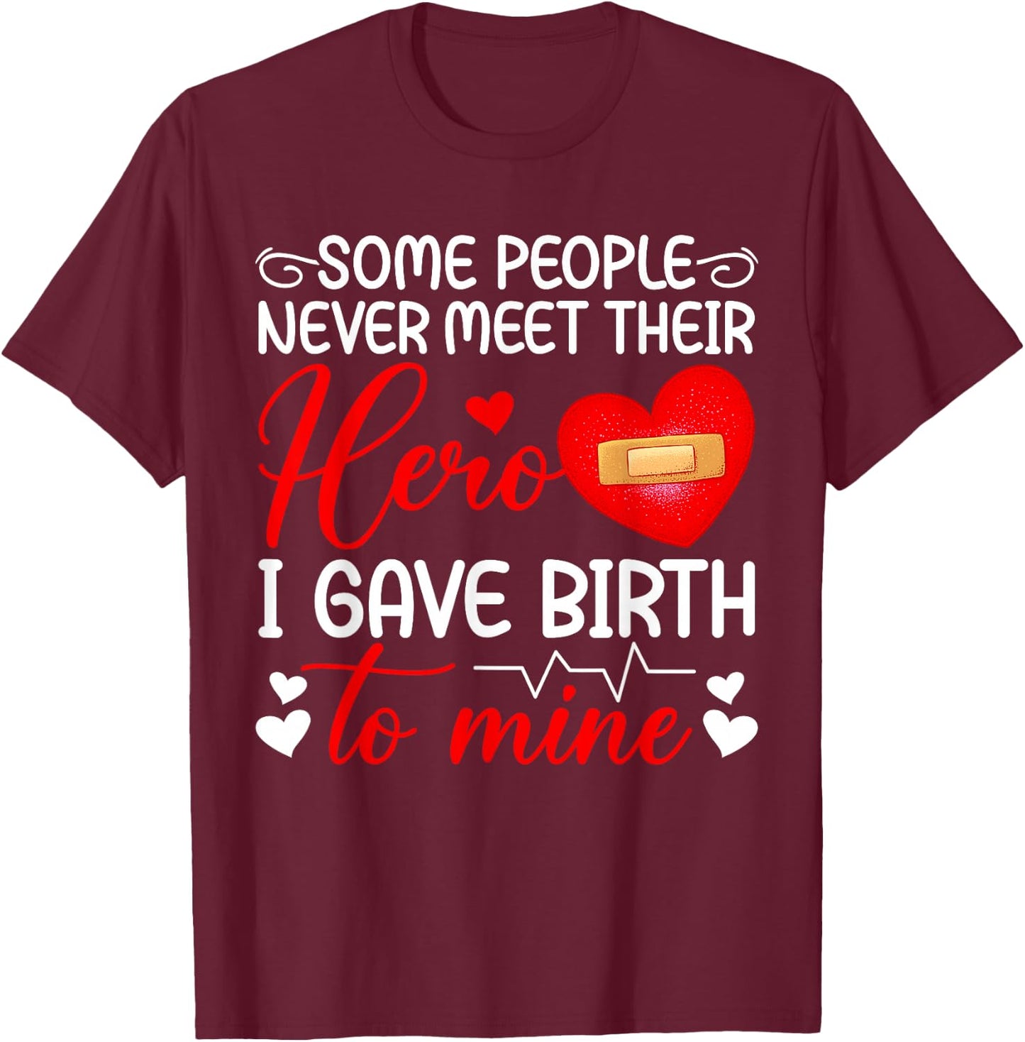 CHD Mom Of A CHD Warrior Mother Congenital Heart Disease T-Shirt - T-Shirt | Maroon