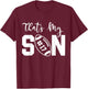 That's My Son Football 17 Jersey Number Vintage Mom Dad T-Shirt - T-Shirt | Maroon